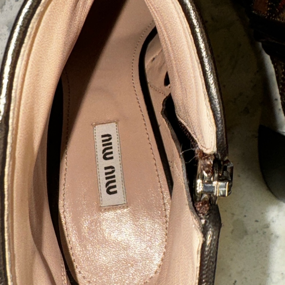 Euc Pattern Miu Miu Boots - image 7